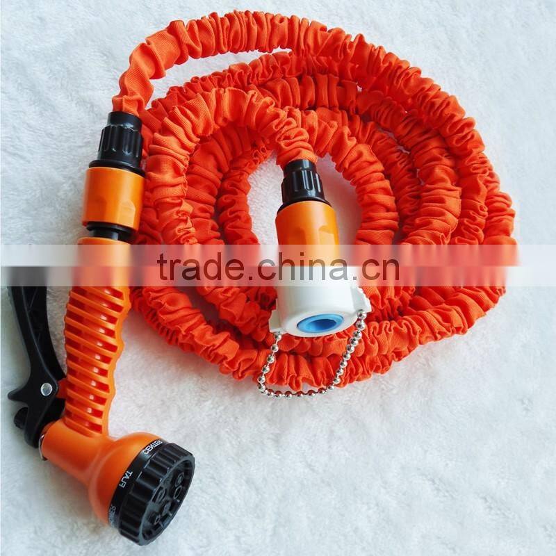 2016 hot sale flexible expanding garden hose with 7 function spray nozzle