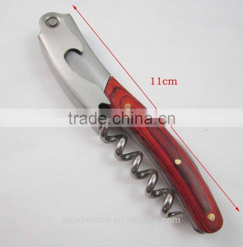 Wood Handle Multifunction Corkscrew Bottle Opener
