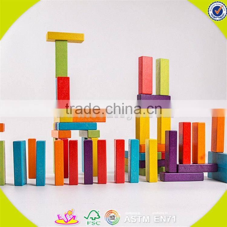 Wholesale intelligent wooden baby building blocks toy creative wooden baby building blocks toy for fun W13D143