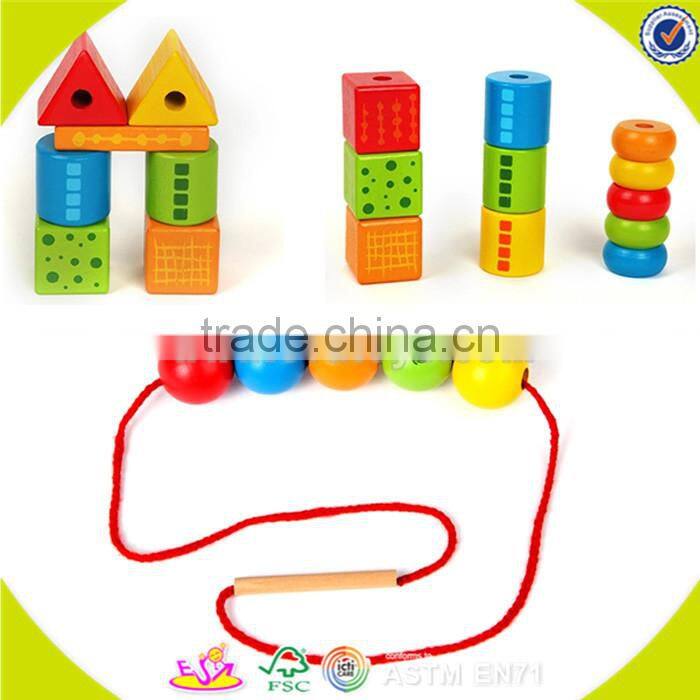 wholesale baby wooden threading game fashion kids wooden threading game popular children wooden threading game W11E044