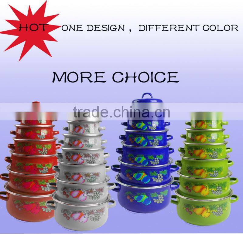 High quality bright color enamel casserole
