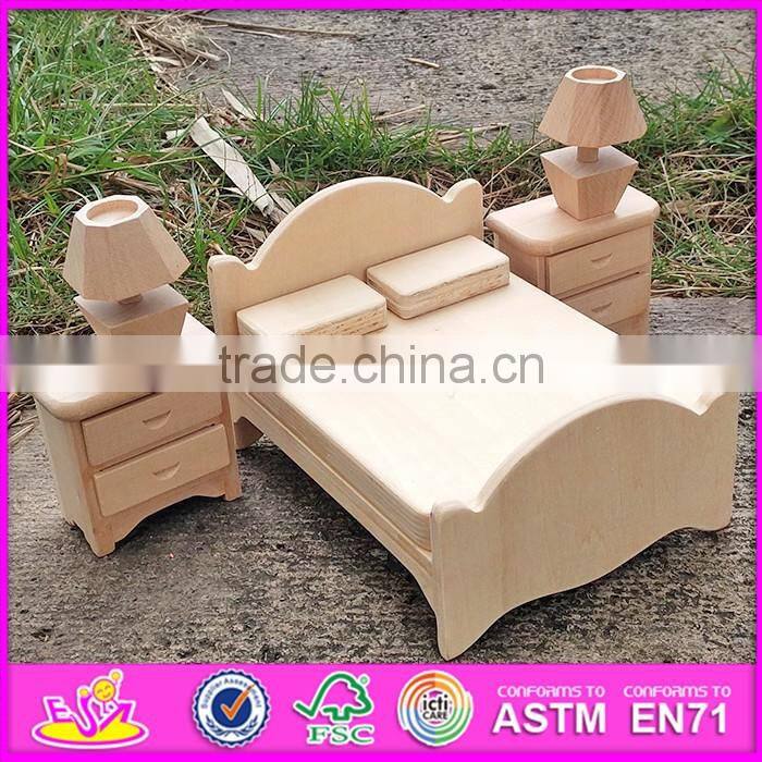 2017 Best kids doll furniture toys wooden coloring toy for sale W03A085-S