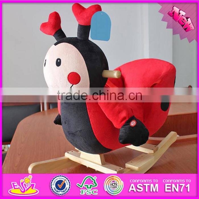 2017 New products funny horse sound wooden rocking horses for toddlers W16D094