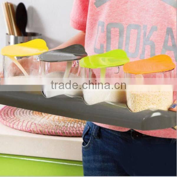 OEM Food-Grade 4 color Seasoning Case Plastic Condiment Storage Box Creative Spice Box Supplier In ShenZhen