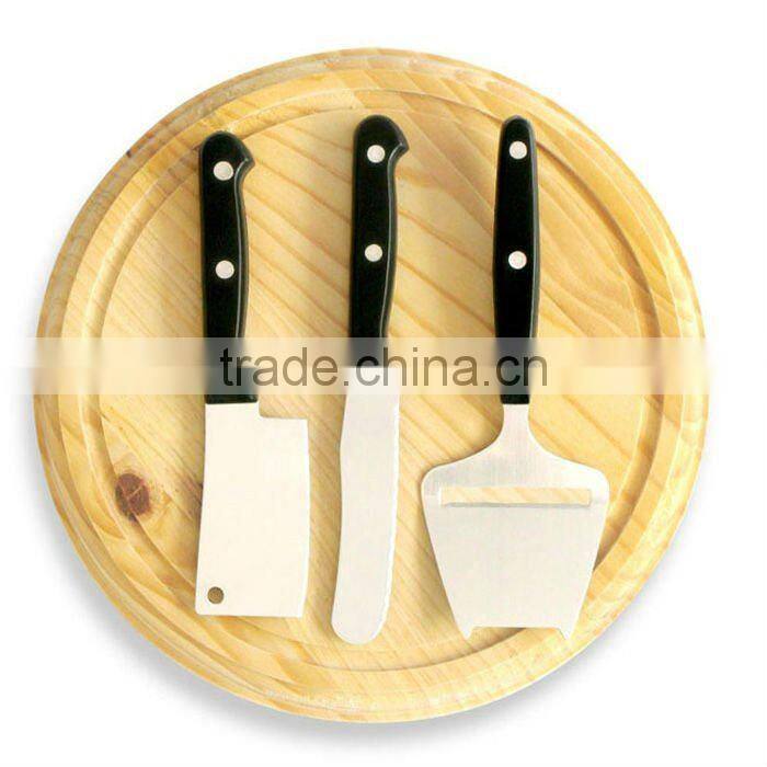 4pcs cheese knife in pp handle with board