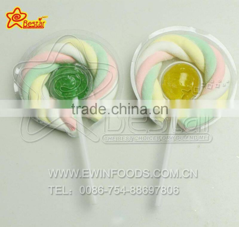 Twist Marshmallow With Fruit Lollipop
