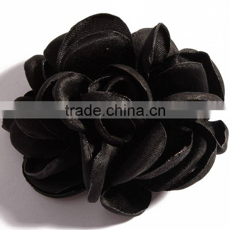 handmade singe fabric flower clip for kids hair accessories