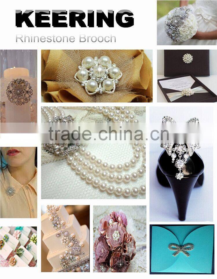 rhinestone beaded blue decorative scarf buckles WCK-850