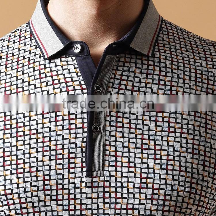Mens long sleeve polo shirts OEM 100% cotton classic collar polo t shirt for men