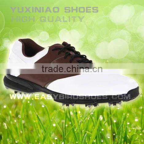 wholesale golf shoes men sport, fashion waterproof golf shoes spike for adults made in china factory