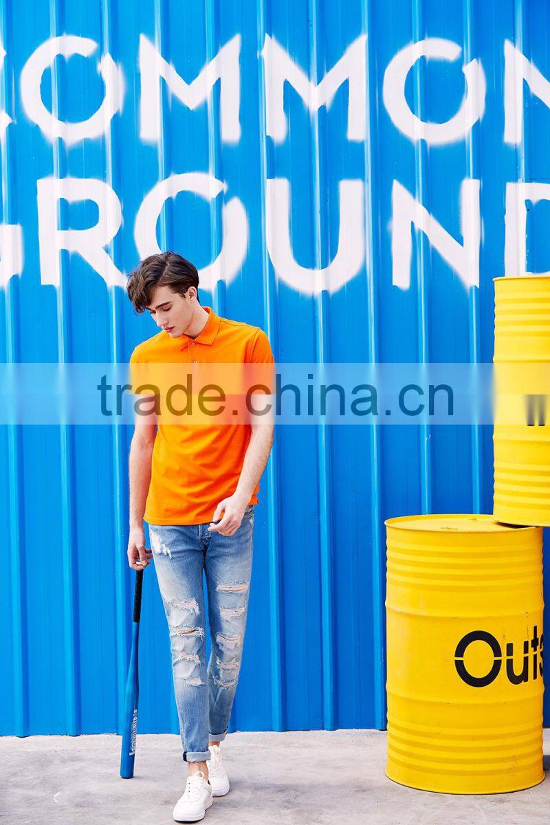 Available customer in stock design logo high quality men polo shirt