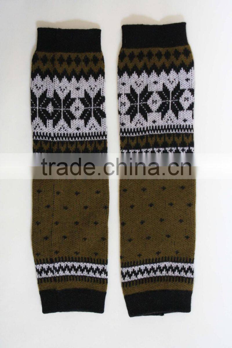 Boho Snowflake Leg warmers, Woman Aztec Tribal Knit Boot socks, women leg warmers