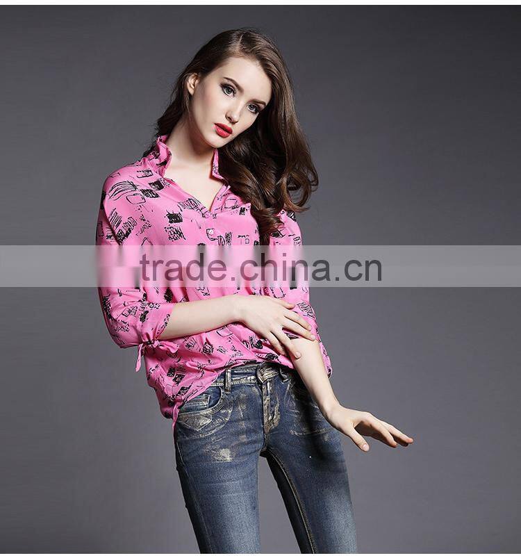 High quality hand painted silk shirt wholesale