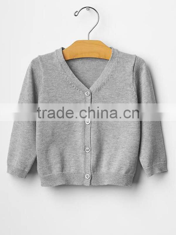 Baby V-neck cardigan sweater with buttons