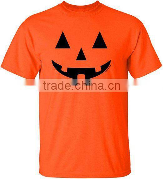 High quality orange and black 100% polyester custom Halloween printing t shirt and hoodies