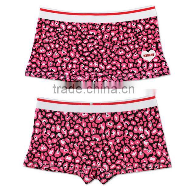 2017 China Manufacture OEM Customized Fashion Design Band 95%Cotton 5%Spandex 3D Print Boyshort Boxers Sport Women Underwear