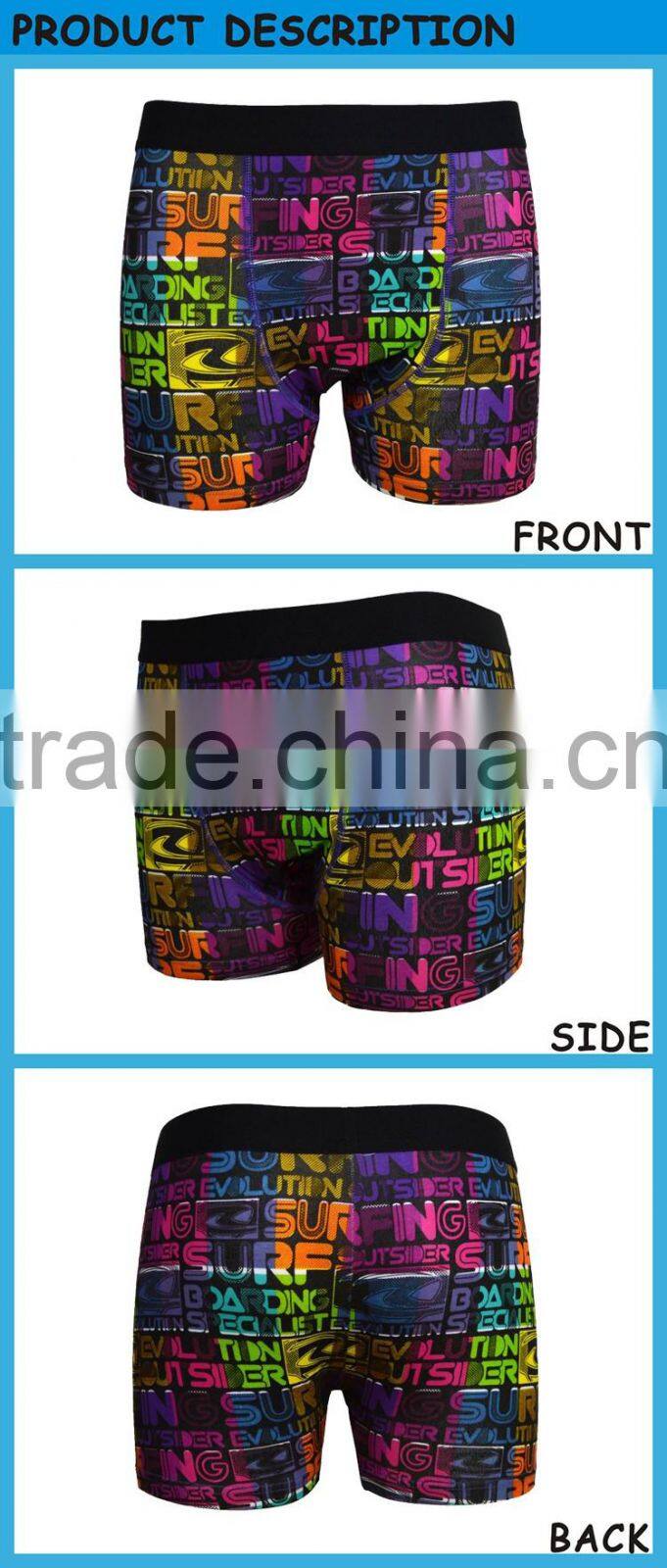 Factory Fashion Design Sublimation Printed Cotton Men Boxer Short Underwear