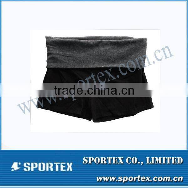 Fitness Clothing Womens Yoga Apparel Hem Drawcords Design Yoga Shorts MZ0276