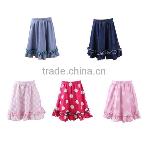 2017 New style wholesale cheap knit cotton baby dress girls party dresses kids long skirt designs