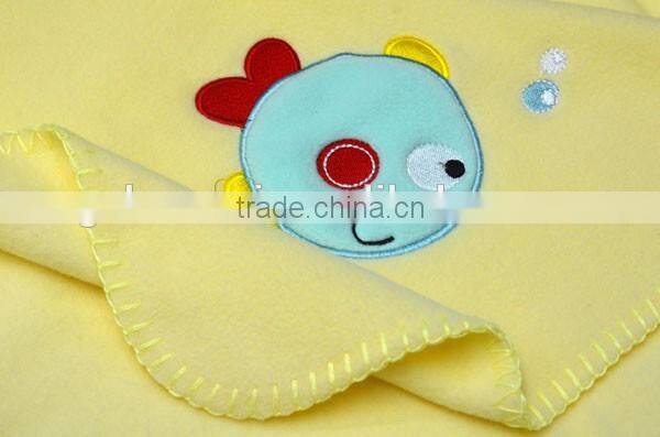new 2016 China supplier animal Embroidered baby blanket