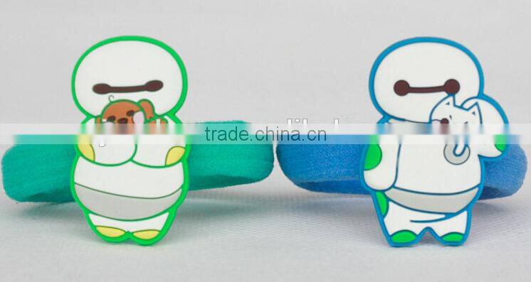 Big hero baymax cartoon characters decorative elastic hair tie for kids