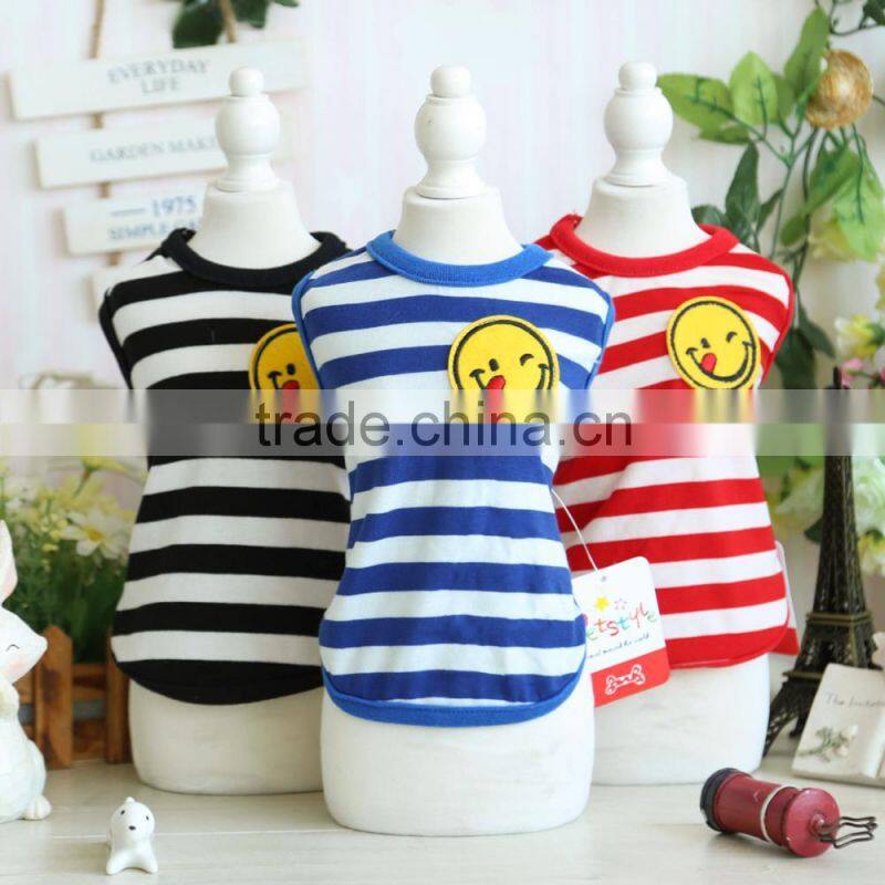 R1939H NEW!New Cute Striped Pet Puppy Dog Cat Apparel Clothes Coat T Shirts