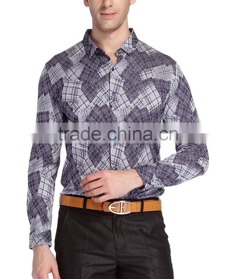 Custom design pattern men shirt popular garment factories in china