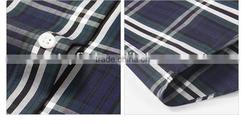 Fashion new style European & American western grey and black plaid shirt for men
