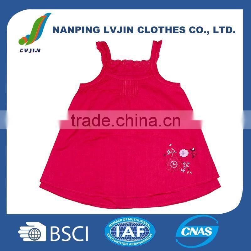 wholesale 100% cotton fashionable soft fabric children clothing design baby dress