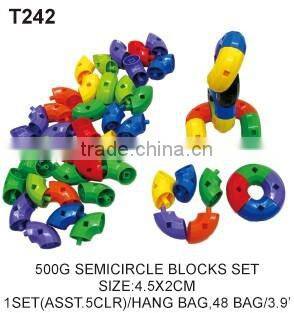 500 g Educational Blocks Plastic Building Semicircle Tube Toy For Kids