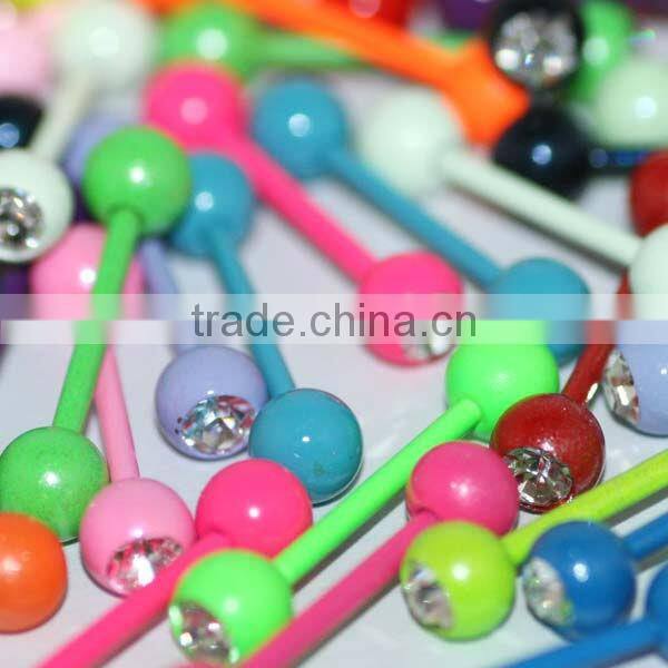 Neon Color Paint Body Jewelry Ear Gauges Flesh Tunnel