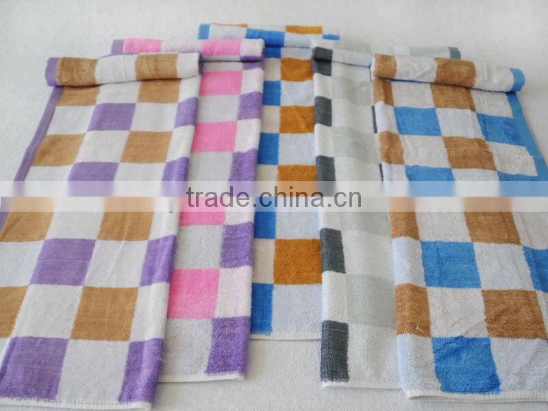 Bamboo Towel with Plaid Yarn Dyed Face Towel