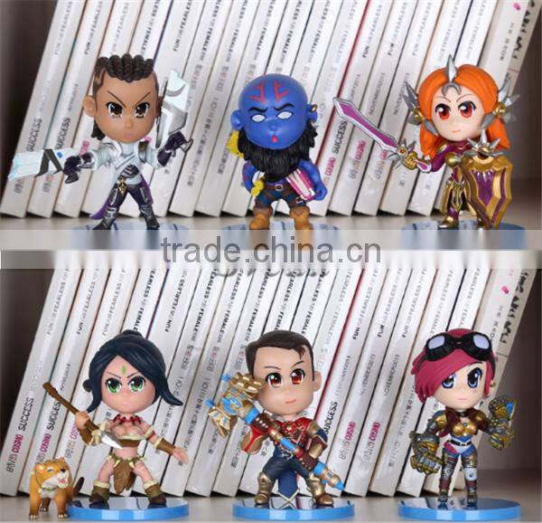 SV-LOL013 Popular game League of Legends action figures PVC doll figure set 6pcsLOL Q version figures