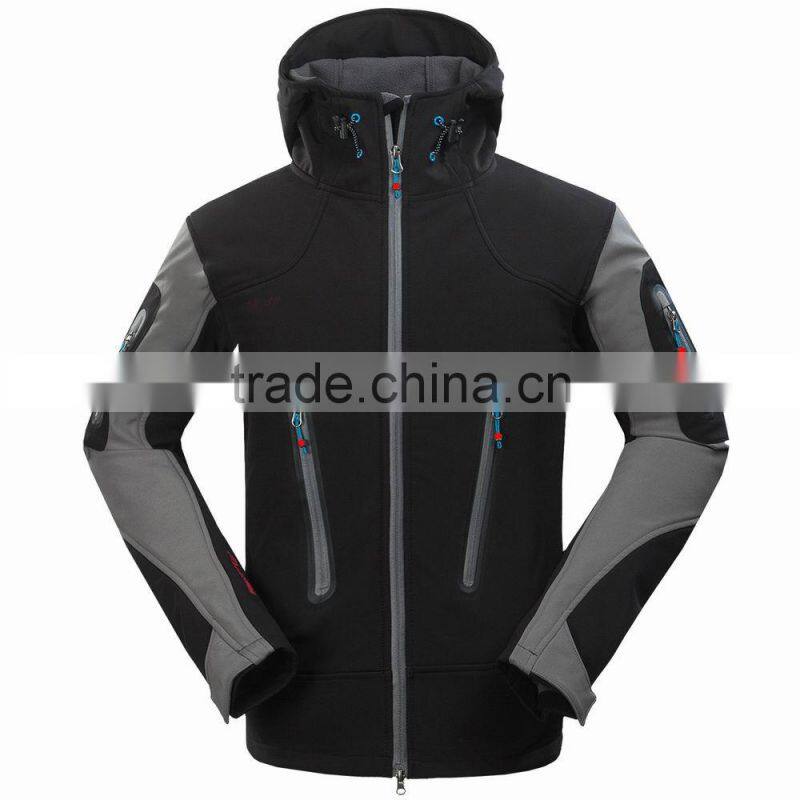 orange black men fleeced waterproof cycling sportl jacket/wikse oft shell outdoor climbing hiking climbing windbreaker hoodies