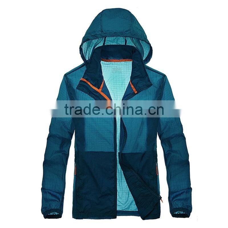 Quick Dry Hooded Lightweight Beach Windbreaker with bag