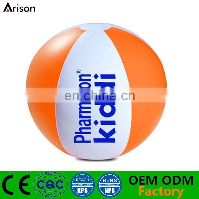 Inflatable white and yellow water ball for promotional gifts