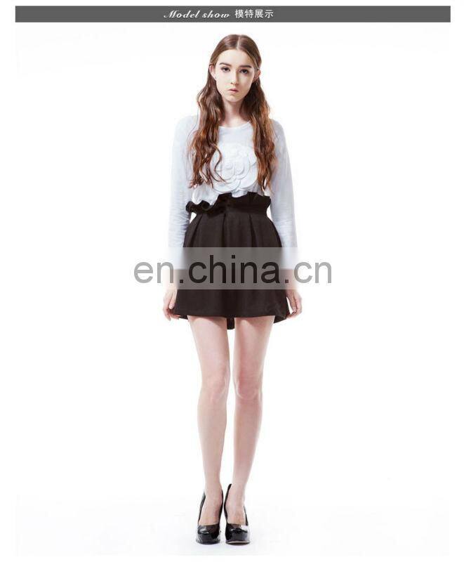 2014 novelty design black pleated bud A-line chiffon skirt homecoming dresses under $50