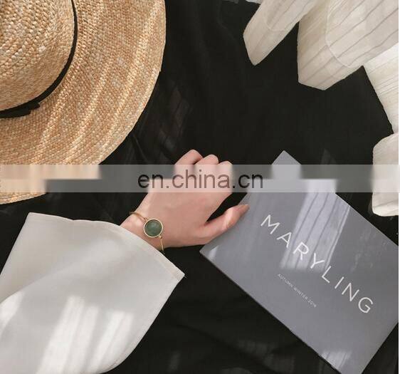 Natural Pink Stone Luck Beads Bracelet Palace Retro Fashion Bracelet