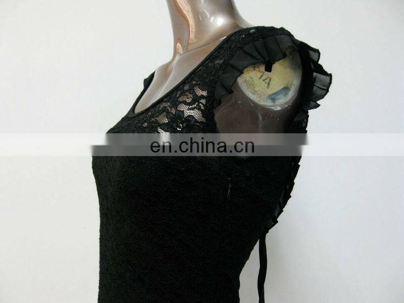 Back bareness dress ladies lace sheath dress