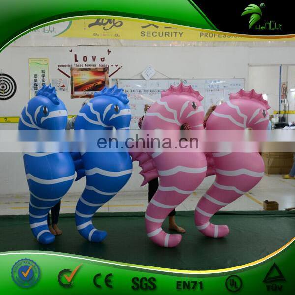 New Custom Inflatable Dried Sea Horse Fish for Sale, LED Light Change Hippocapus/ Wedding Lighted Balloons