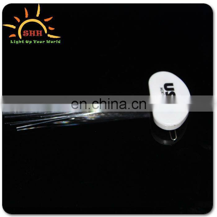 Magic light up optical fibre braid with LEDs for nightclub