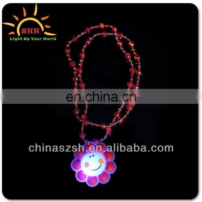 Silica gel light up flashing lovely necklace with bright LED for all party