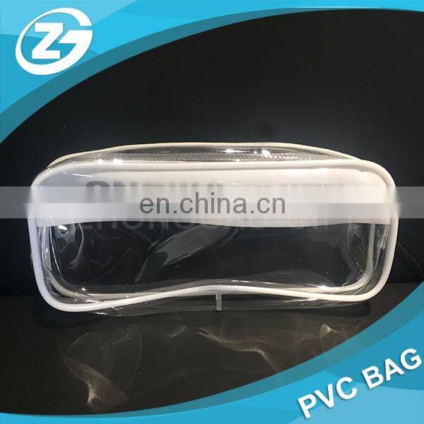 Wholesale Toilet Towel Packaging Custom Clear Plastic PVC Travel Cosmetic Bag with Zipper