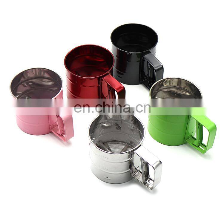 Handheld Cup Shape Stainless Steel Flour Sifter