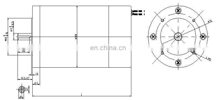 OD 100 mm 300w dc motor 24v high rpm high speed permanent magnet motor BMM333