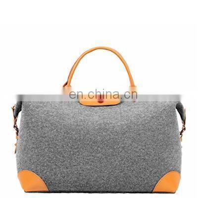 Fashion Polyester Felt Bag with PU Leather Handle