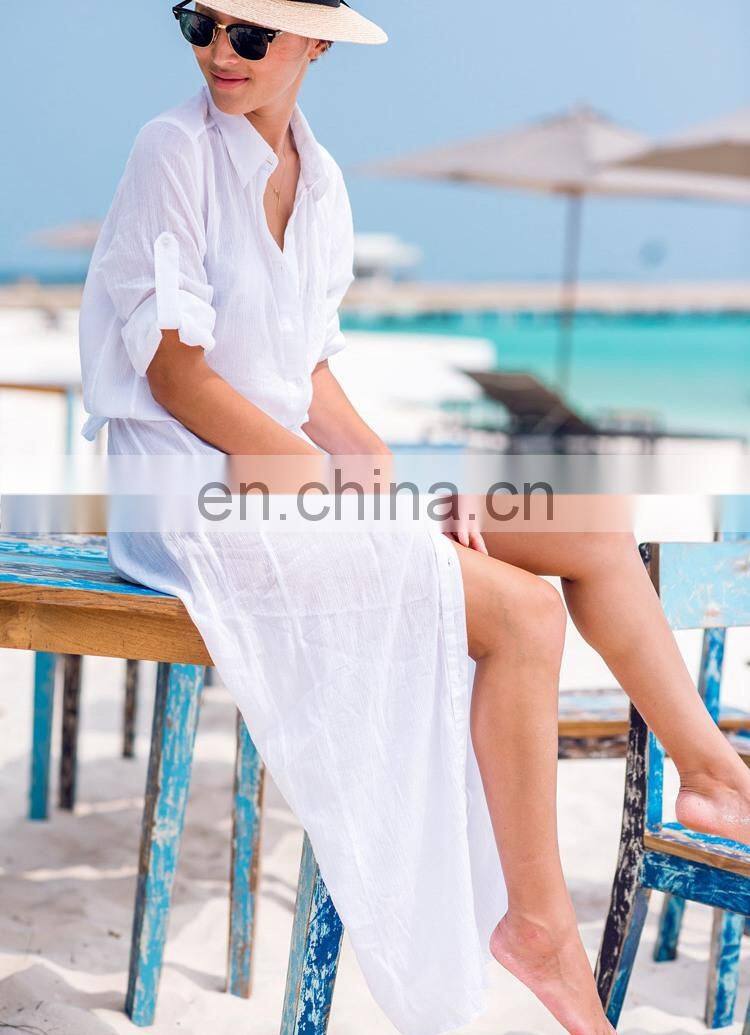 black white Summer Women Plus Size Beachwear Cover-ups White Cotton Tunic Beach Wrap Bath Dress Swim Suit Bikini Cover Up Woman