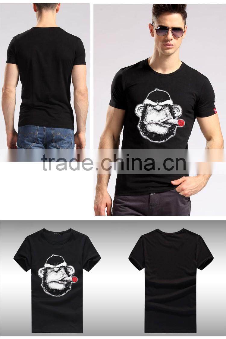 Men's animal printed 3d t-shirt manufacturer from China