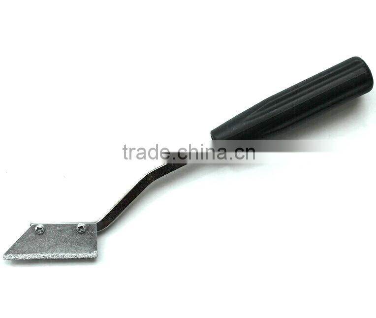 Tile grout removal saw with carbide grit edge