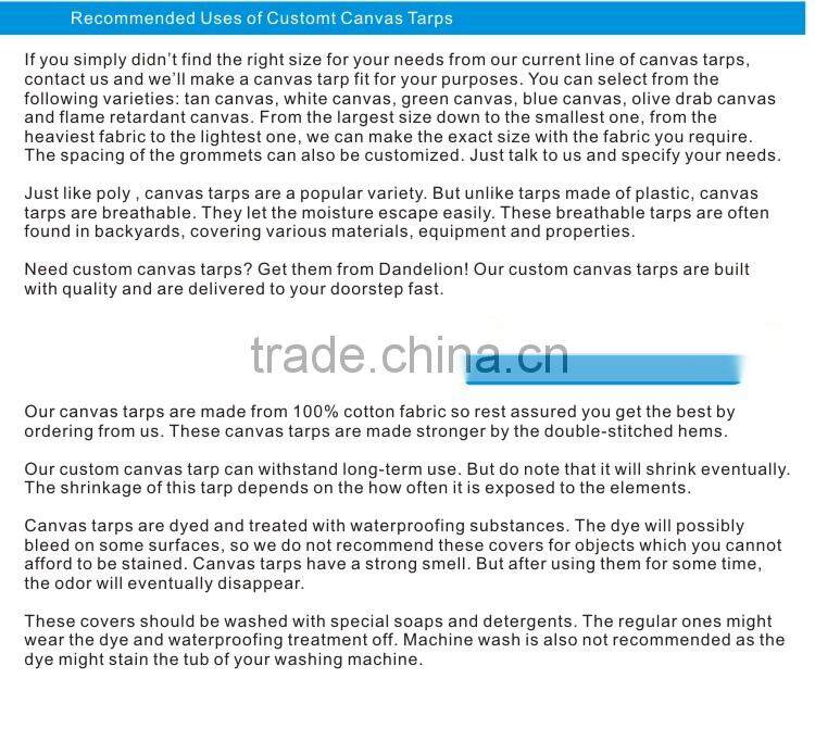 heavy duty roof waterproof covers customized canvas tarps